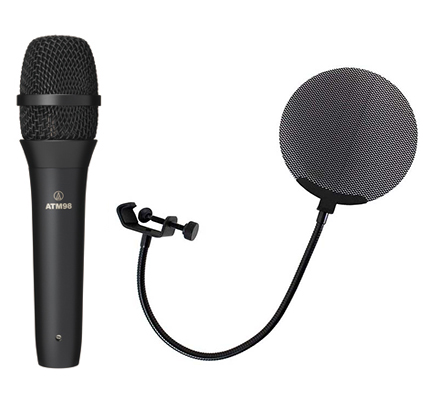 AUDIO-TECHNICA ATM98 メタルポップフィルター付き ダイナミックマイク