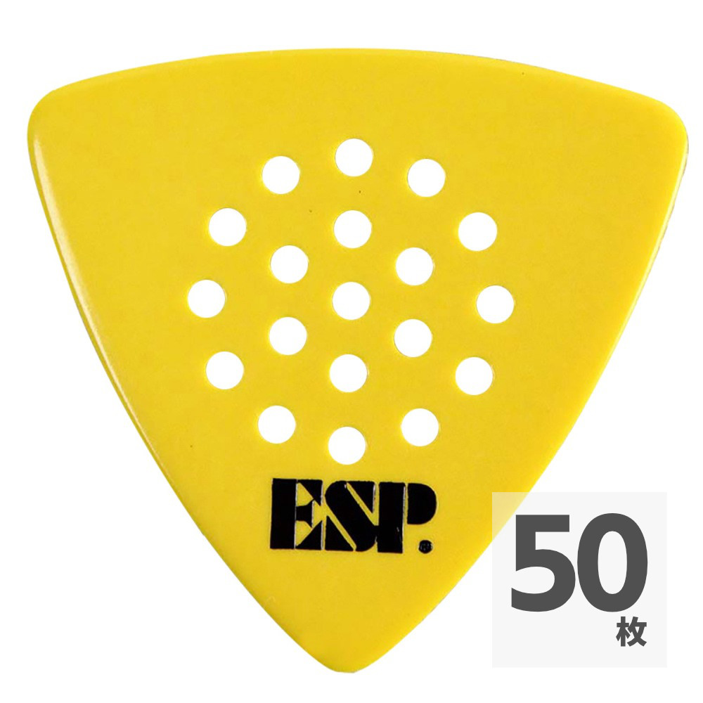 ESP PD-H10/Y 1.0m 穴あき ギターピック×50枚