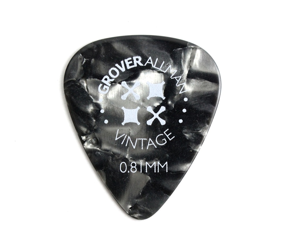 Grover Allman Vintage Celluloid Grey 0.81mm PPV4709 ギターピック×10枚