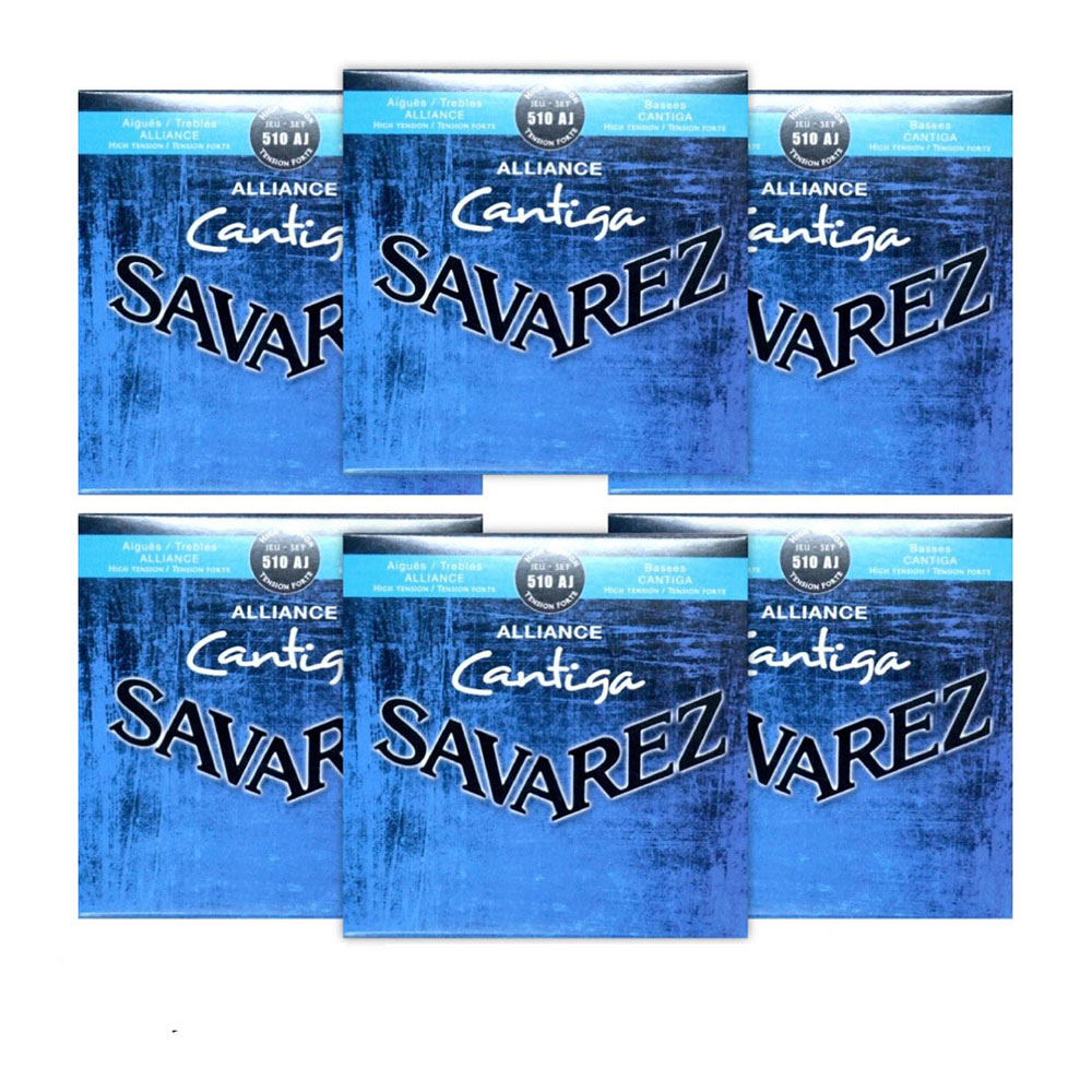 SAVAREZ 510 AJ HIGH TENSION Alliance&Cantiga クラシックギター弦×6セット