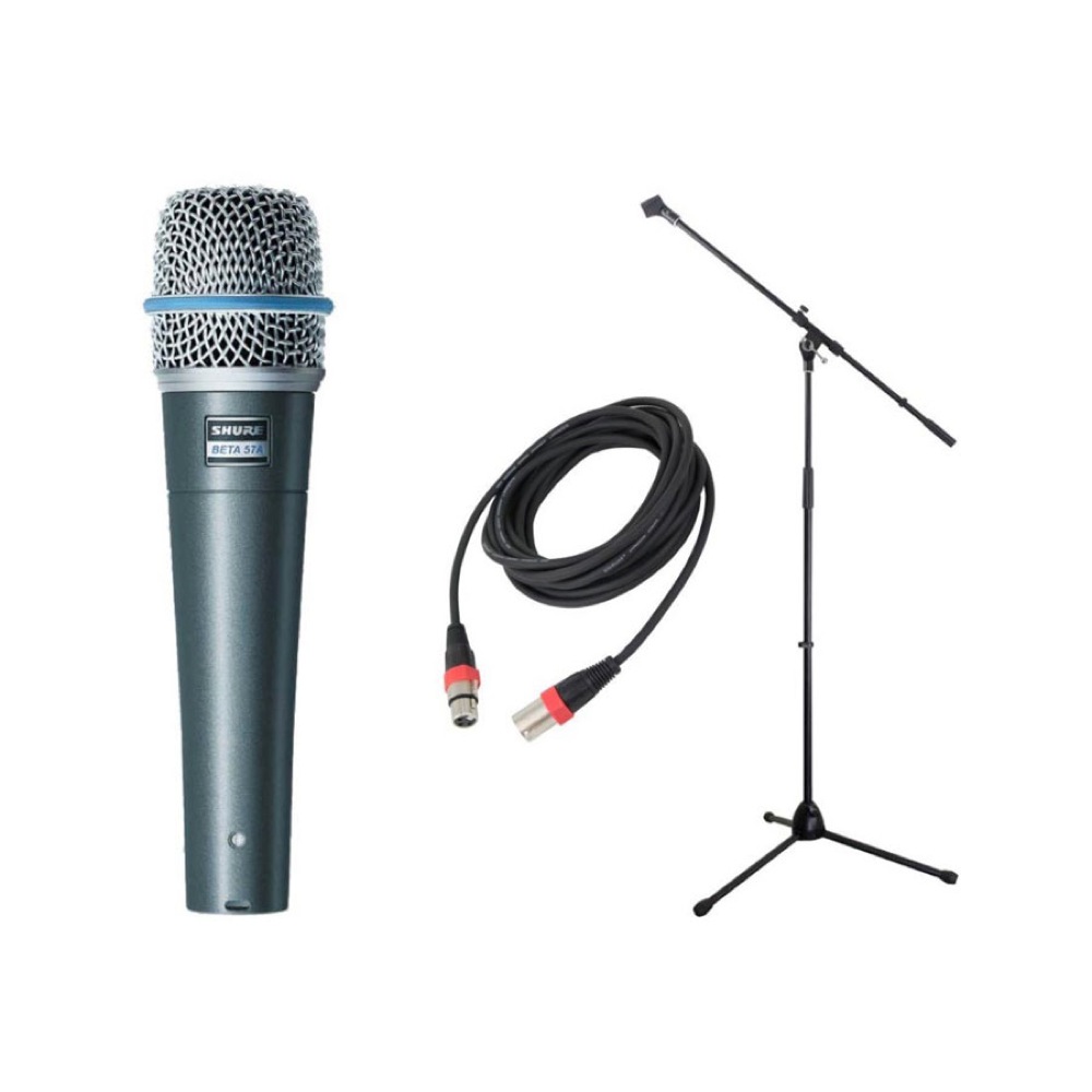 SHURE BETA57A ボーカル/楽器両用ダイナミックマイク マイクアクセサリ付き3点セット