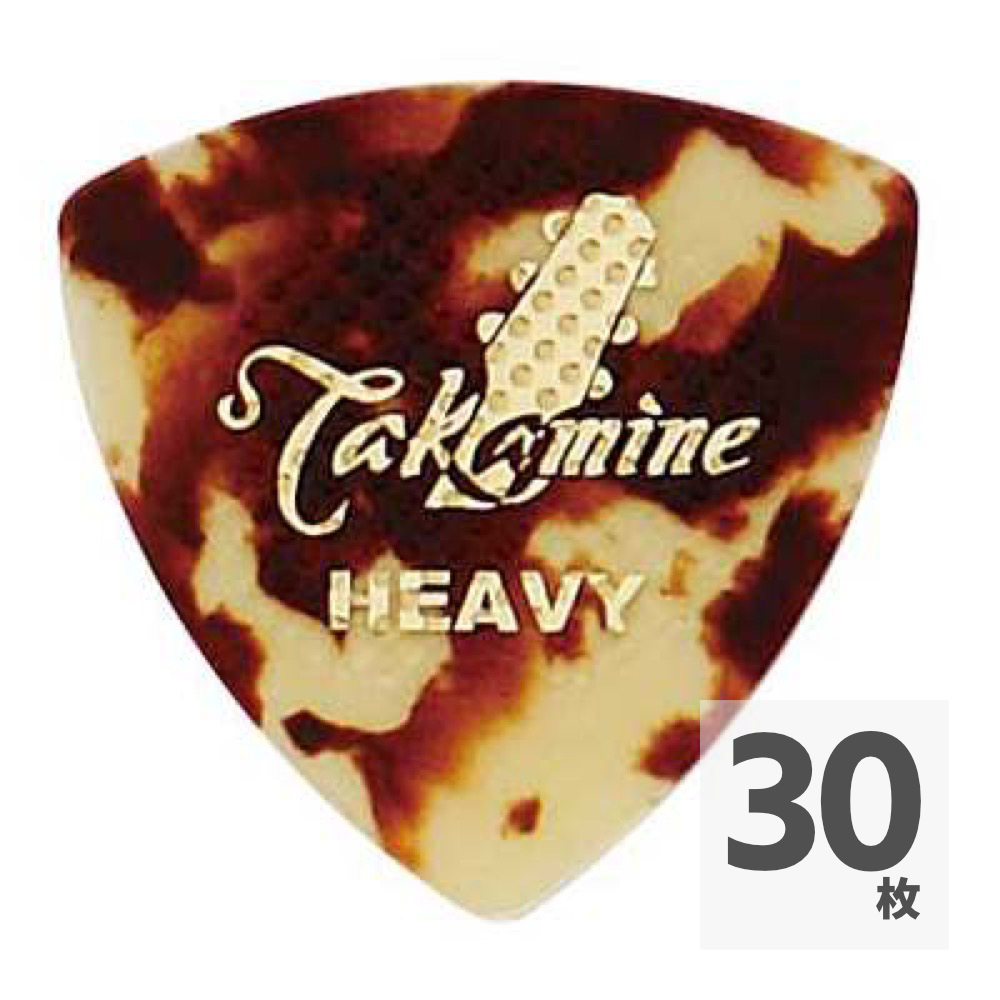 TAKAMINE P1T HEAVY セルロイド トライアングルピック×30枚