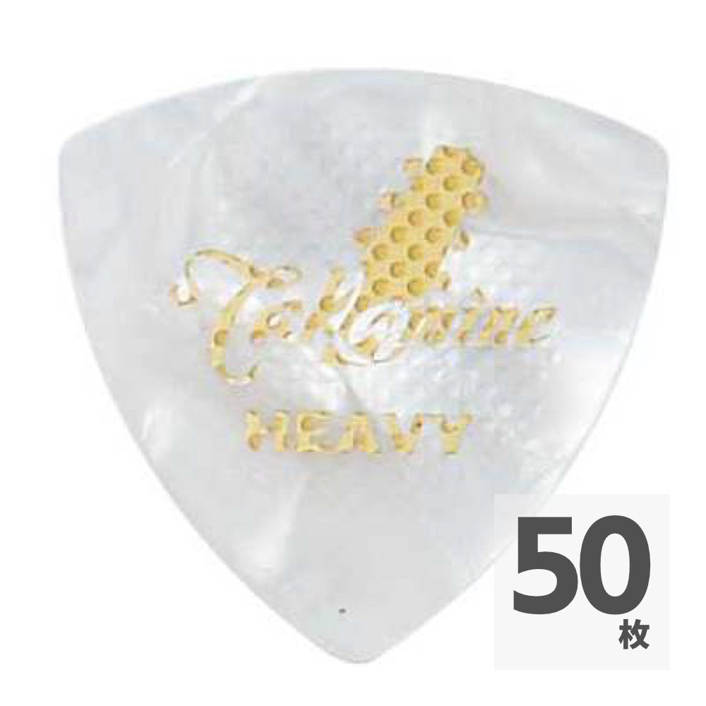 TAKAMINE P1W HEAVY セルロイド トライアングルピック×50枚