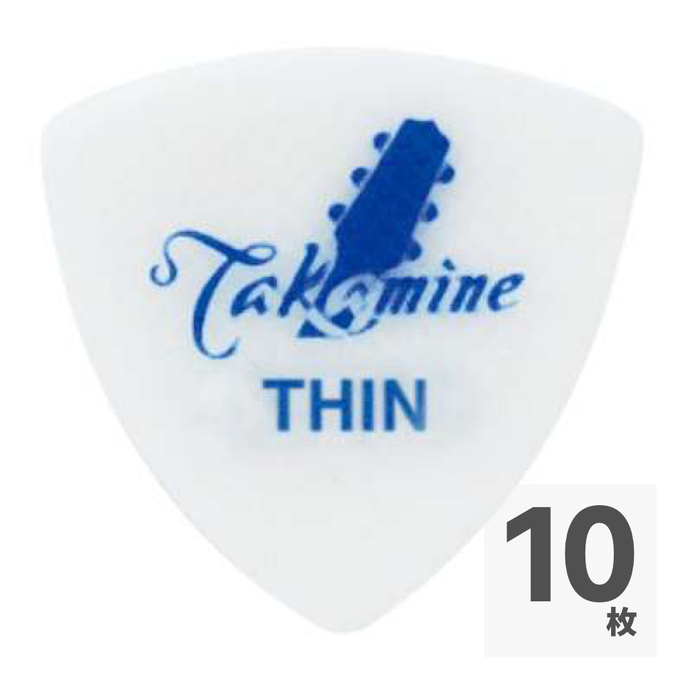 TAKAMINE P3W THIN ポリアセタール トライアングルピック×10枚
