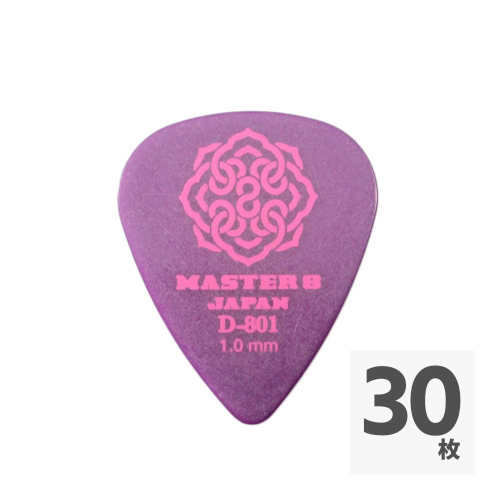 MASTER 8 JAPAN D801-TD100 D-801 TEARDROP 1.0mm ギターピック×30枚