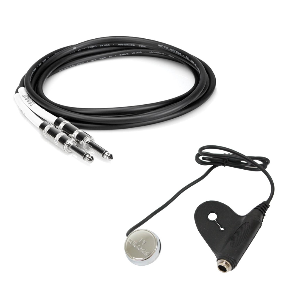 ARTEC A1-OSJ ピエゾピックアップ Hosa GTR-210 3m SS ギターケーブル 2点セット