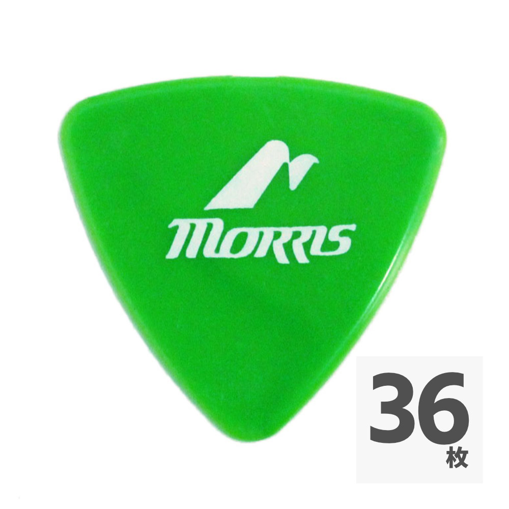 MORRIS DELRIN Green 0.88mm Triangle ギターピック×36枚
