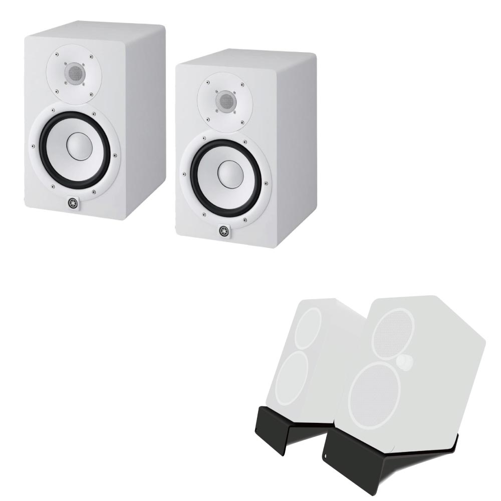 YAMAHA HS7W パワードスタジオモニタースピーカー×2本 ＆ KIKUTANI MO-SPS-Z モニタースピーカースタンド