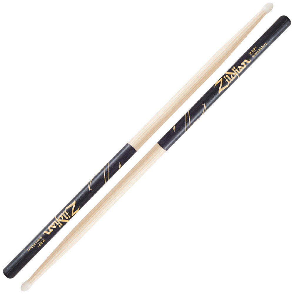 ZILDJIAN LAZLZ7AND Hickory Series 7A NYLON BLACK DIP ドラムスティック×6セット