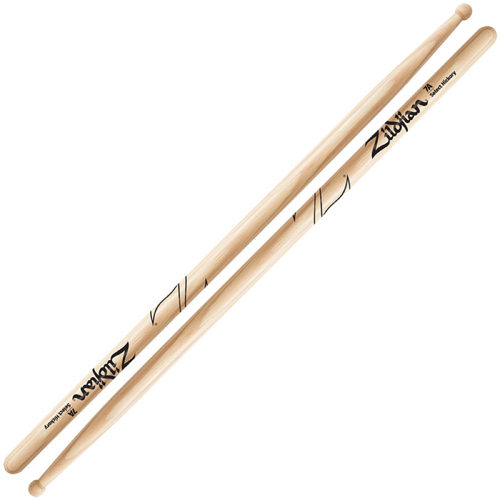 ZILDJIAN LAZLZ7A Hickory Series SUPER 7A WOOD NATURAL DRUMSTICK ドラムスティック×6セット