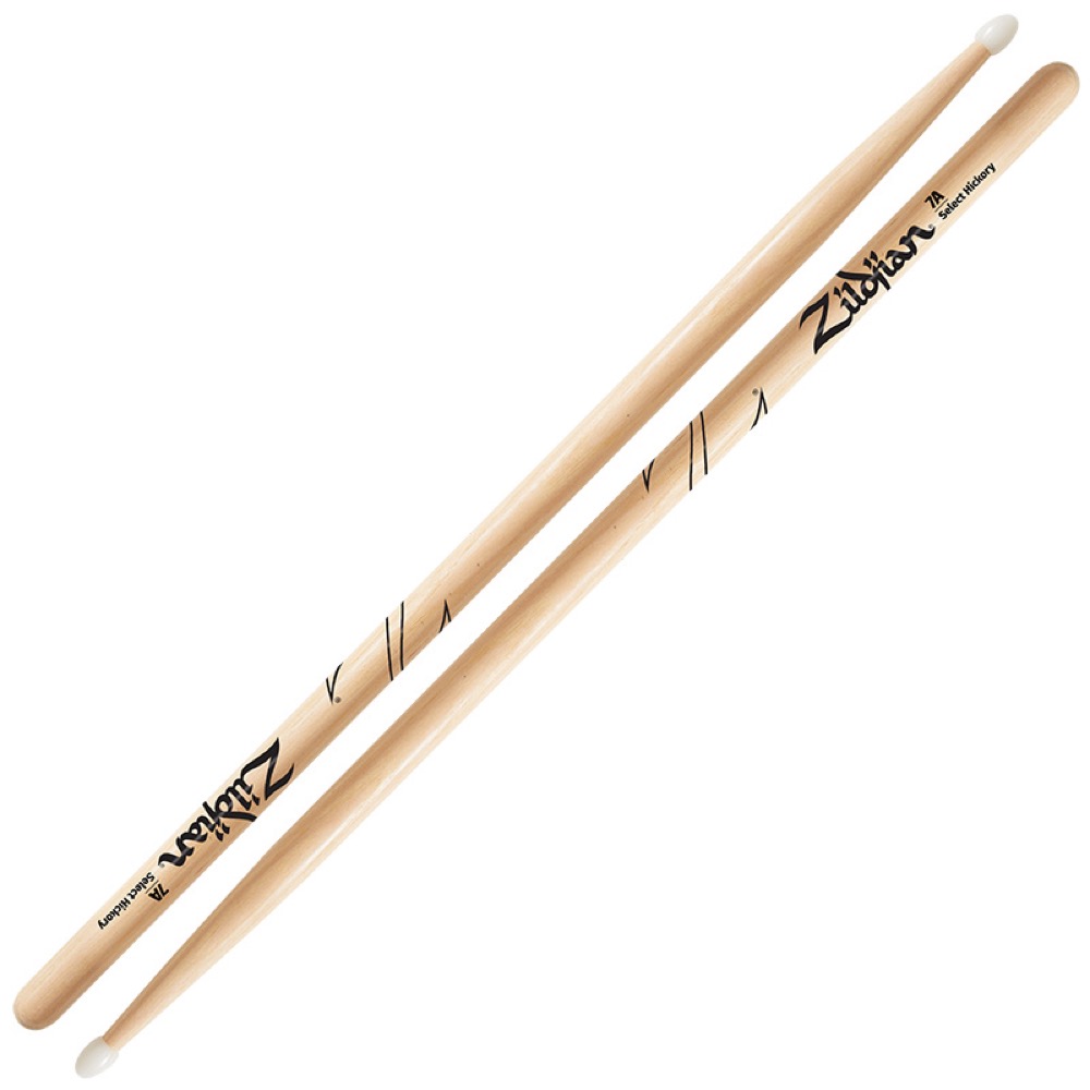 ZILDJIAN LAZLZ7AN Hickory Series SUPER 7A NYLON NATURAL DRUMSTICK ドラムスティック×6セット