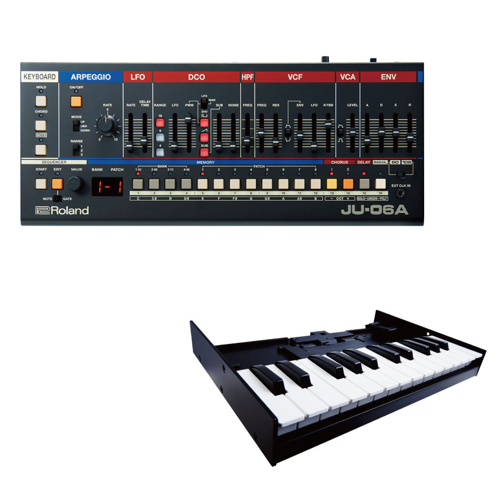 ROLAND JU-06A Sound Module Boutique シンセサイザー K-25M キーボードユニットセット