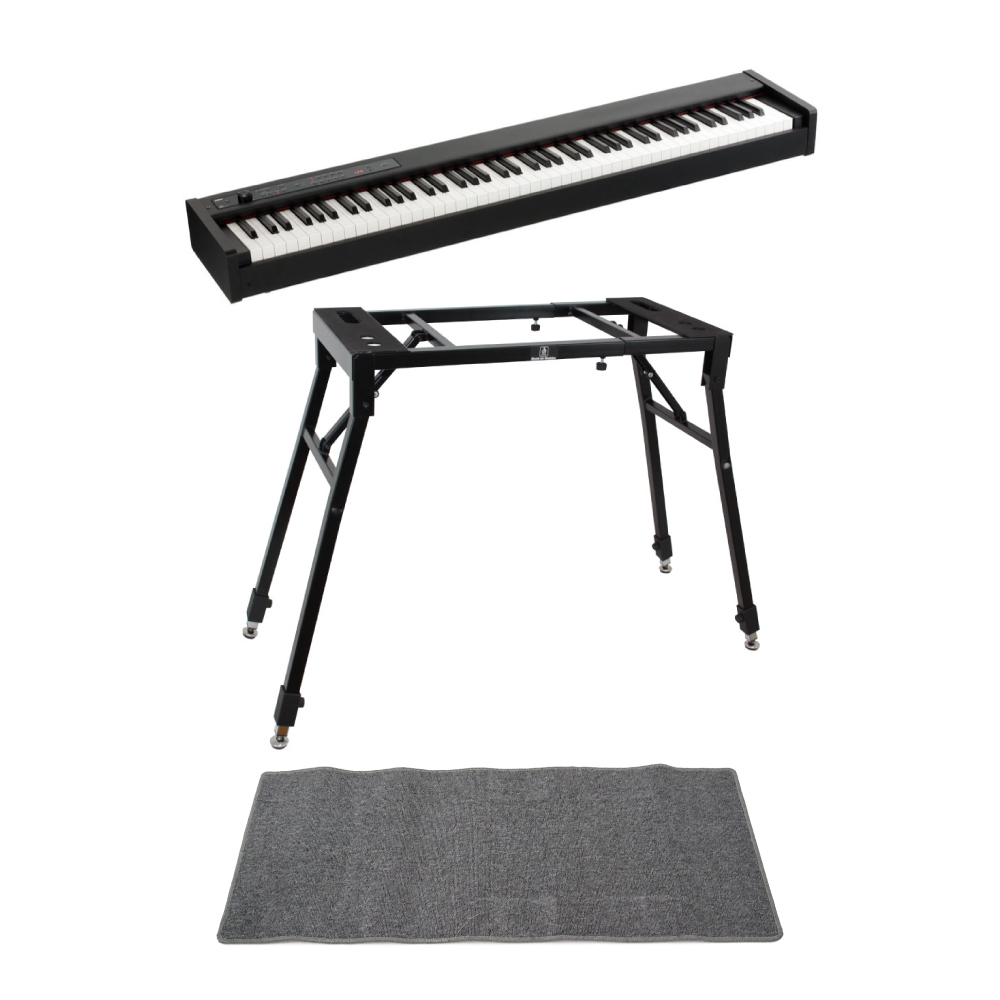 KORG D1 DIGITAL PIANO 電子ピアノ 4本脚スタンド ピアノマット(グレイ)付きセット