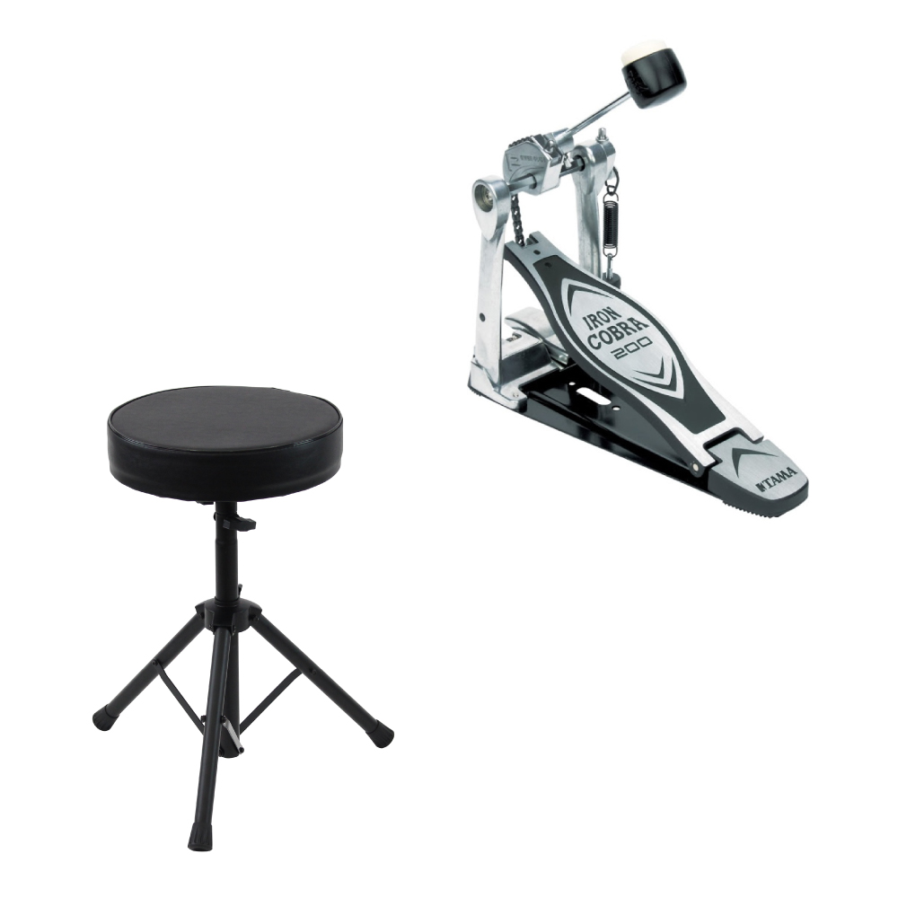 TAMA HP200P Single Pedal ドラムペダル Dicon Audio SB-005 ドラムスローン付きセット