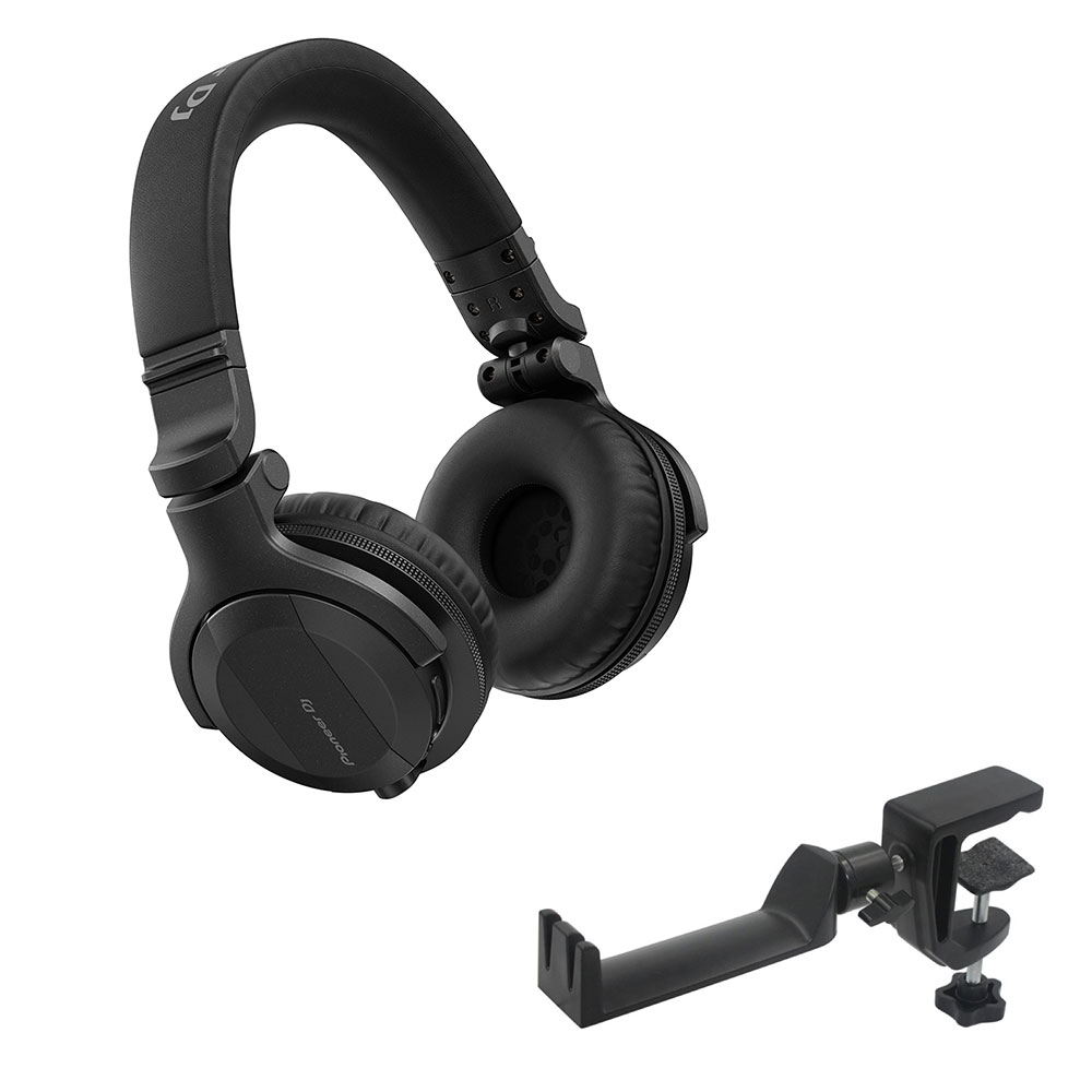 Pioneer DJ HDJ-CUE1BT-K マットブラック Bluetooth搭載 DJヘッドホン ヘッドホンハンガー付きセット