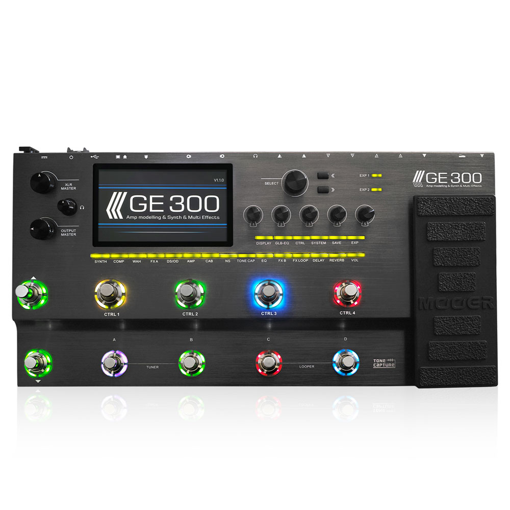 Mooer GE300 マルチエフェクター 専用エフェクターケース付き マルチエフェクター 正面画像