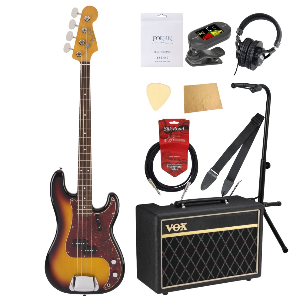 Fender Hama Okamoto Precision Bass Rosewood Fingerboard 3-Color Sunburst エレキベース VOXアンプ付き10点セット