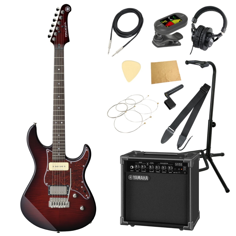 YAMAHA PACIFICA611VFM DRB エレキギター ヤマハ GA15II アンプ付き 入門11点セット