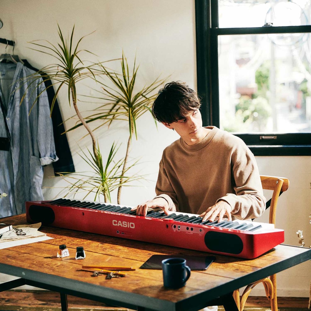 CASIO Privia PX-S1100 RD 電子ピアノ スタンド マット 3点セット [鍵盤 AMset] 使用イメージ画像