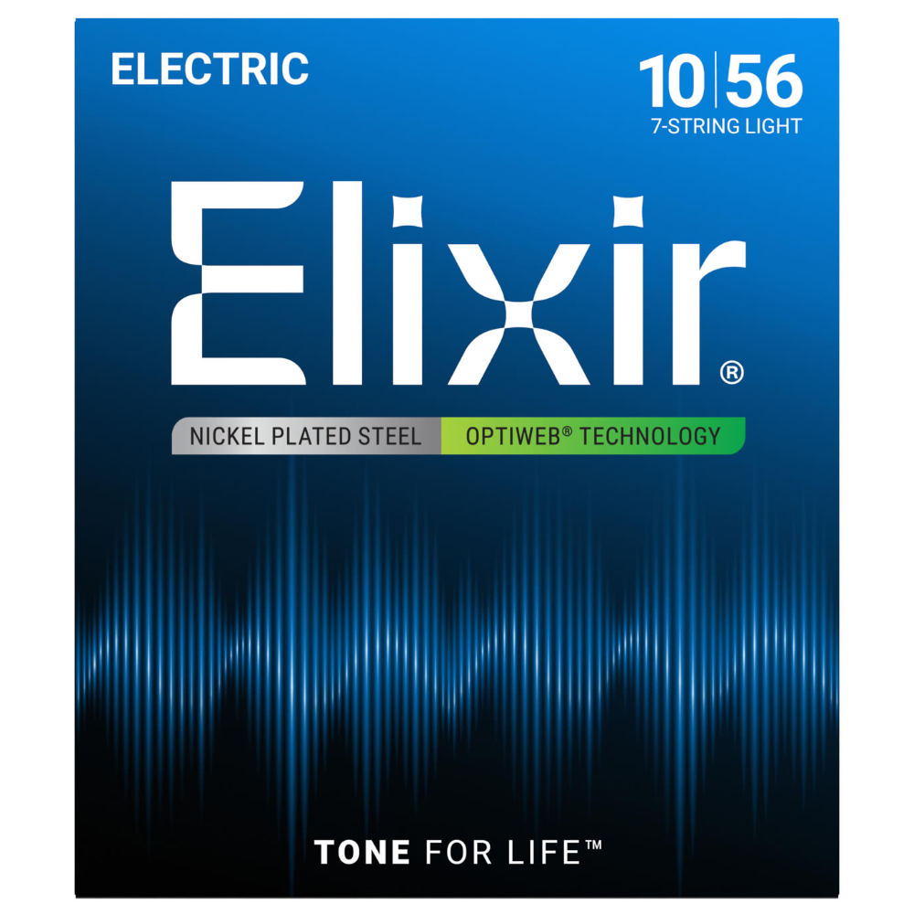 ELIXIR 19057 Optiweb 7-String Light 10-56 7弦 エレキギター弦×2セット