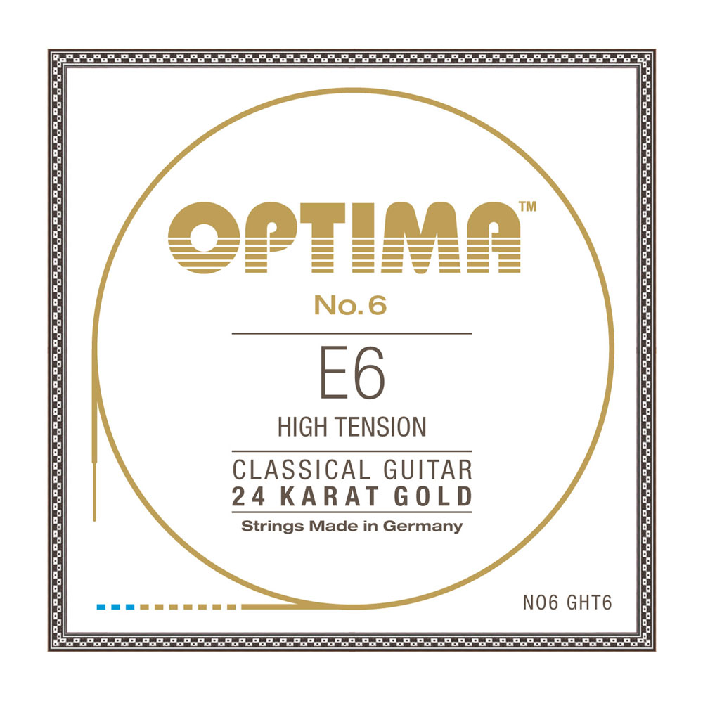 Optima Strings NO6.GHT6 No.6 24K Gold E6 High 6弦 バラ弦 クラシックギター弦×3本