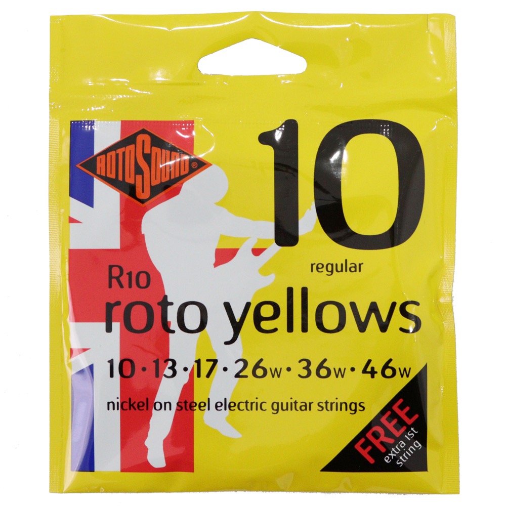 ROTOSOUND R10 Roto Yellows NICKEL REGULAR 10-46 エレキギター弦×3セット