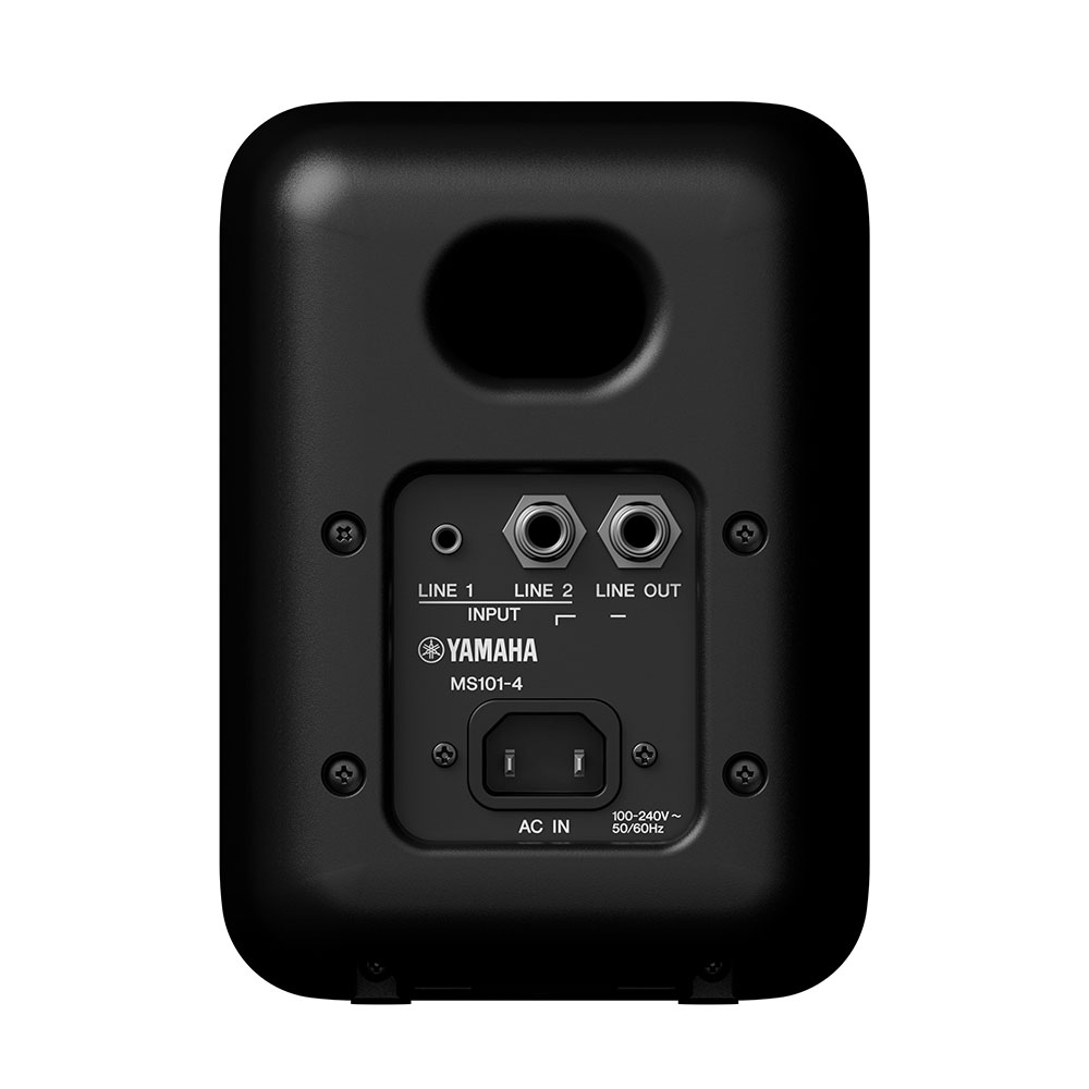 YAMAHA MS101-4 パワードモニタースピーカー 1本 ダイナミックマイク（YAMAHA DM-105）・スタンド付きセット スピーカー背面