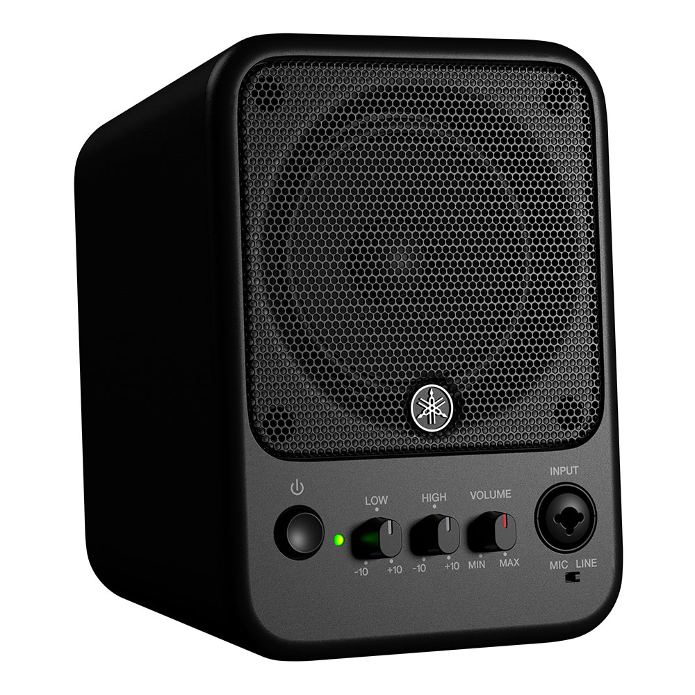 YAMAHA MS101-4 パワードモニタースピーカー 1本 ダイナミックマイク（YAMAHA DM-105）・スタンド付きセット スピーカー全体