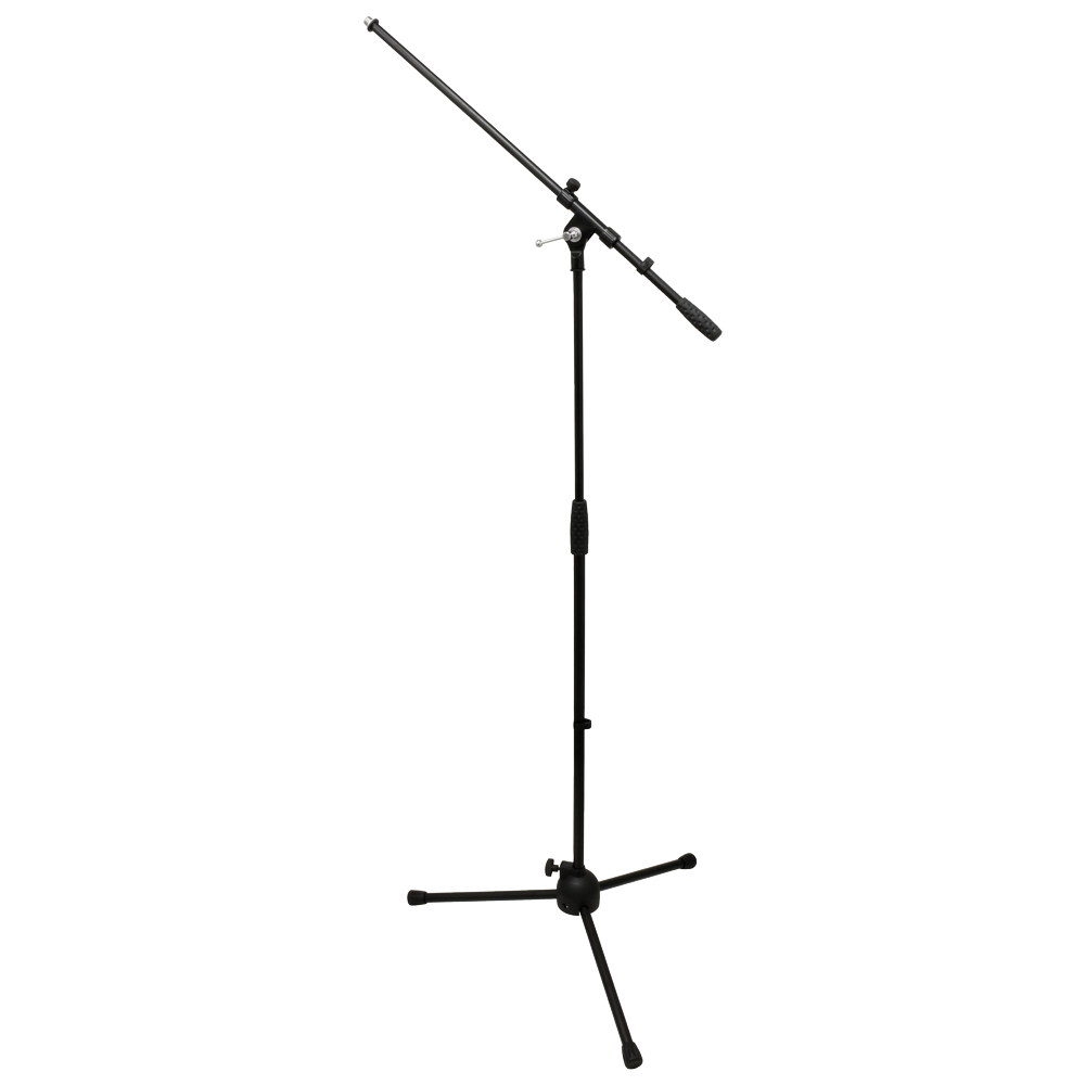 YAMAHA MS101-4 パワードモニタースピーカー 1本 ダイナミックマイク(ARIA AMC-1000)・スタンド付きセット マイクスタンド全体像