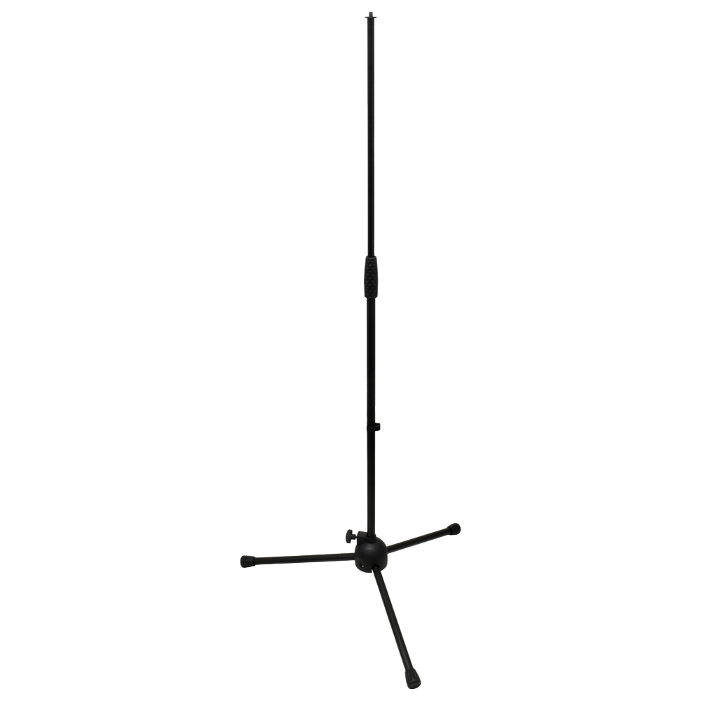 YAMAHA MS101-4 パワードモニタースピーカー 1本 ダイナミックマイク(YAMAHA DM-305)・スタンド・アダプター付きセット マイクスタンドストレート状態