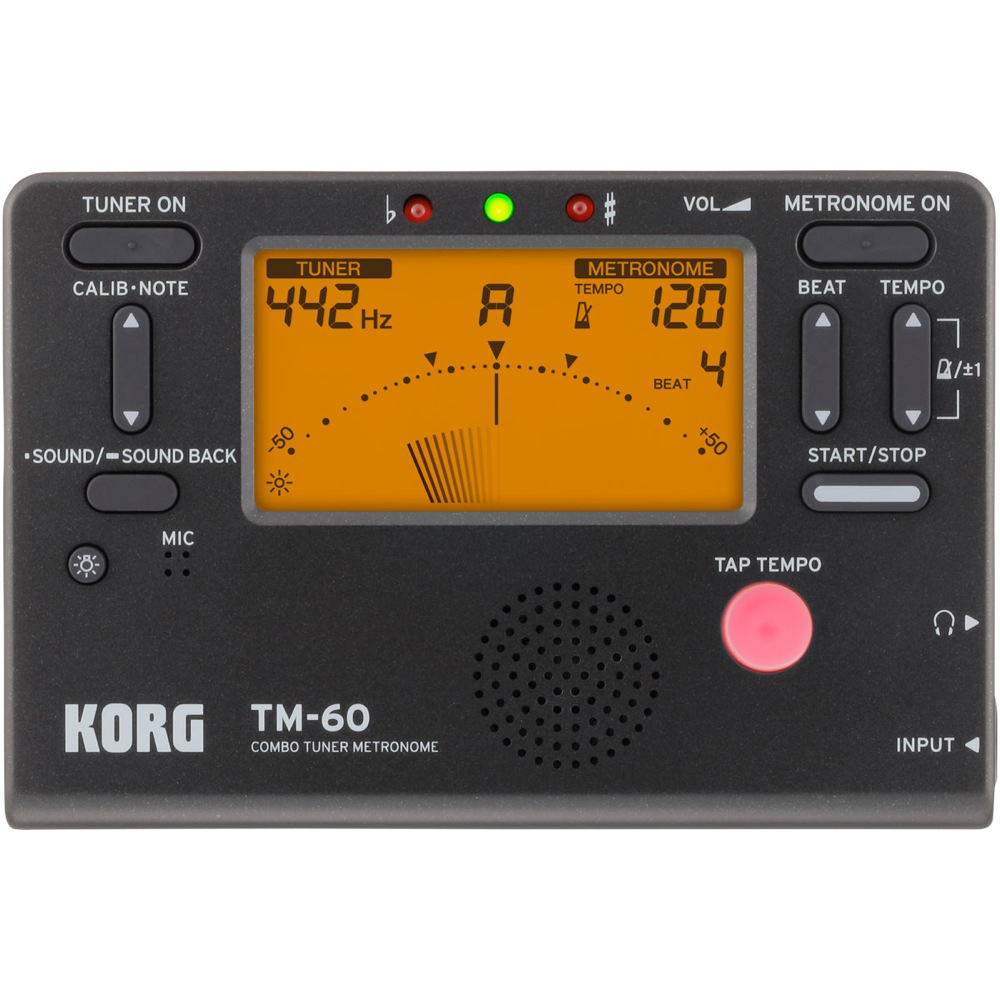 KORG TM-60-BK チューナーメトロノーム KORG CM-300 BK チューナーマイク付き 2点セット KORG TM-60-BK 画像