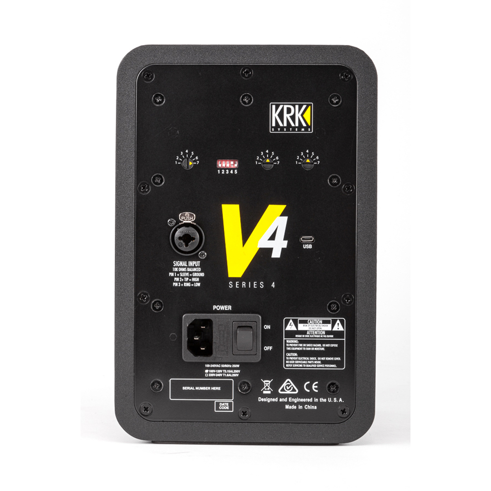 KRK SYSTEMS V4S4 Vシリーズ4 モニタースピーカー×2本セット(ペア) 背面画像