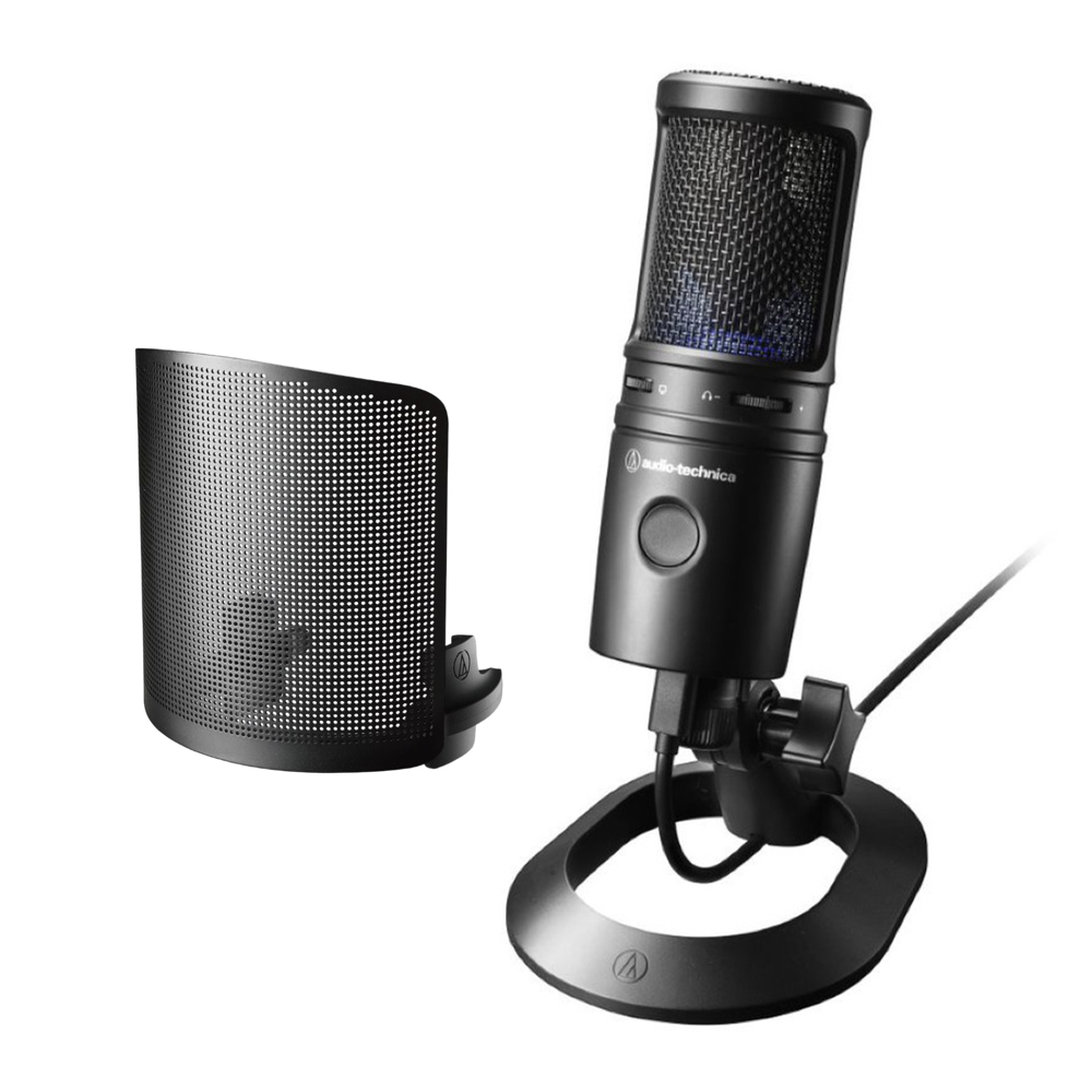 AUDIO-TECHNICA AT2020USB-X USBマイク コンデンサーマイク AT8175マイクロフォンポップフィルター付きセット