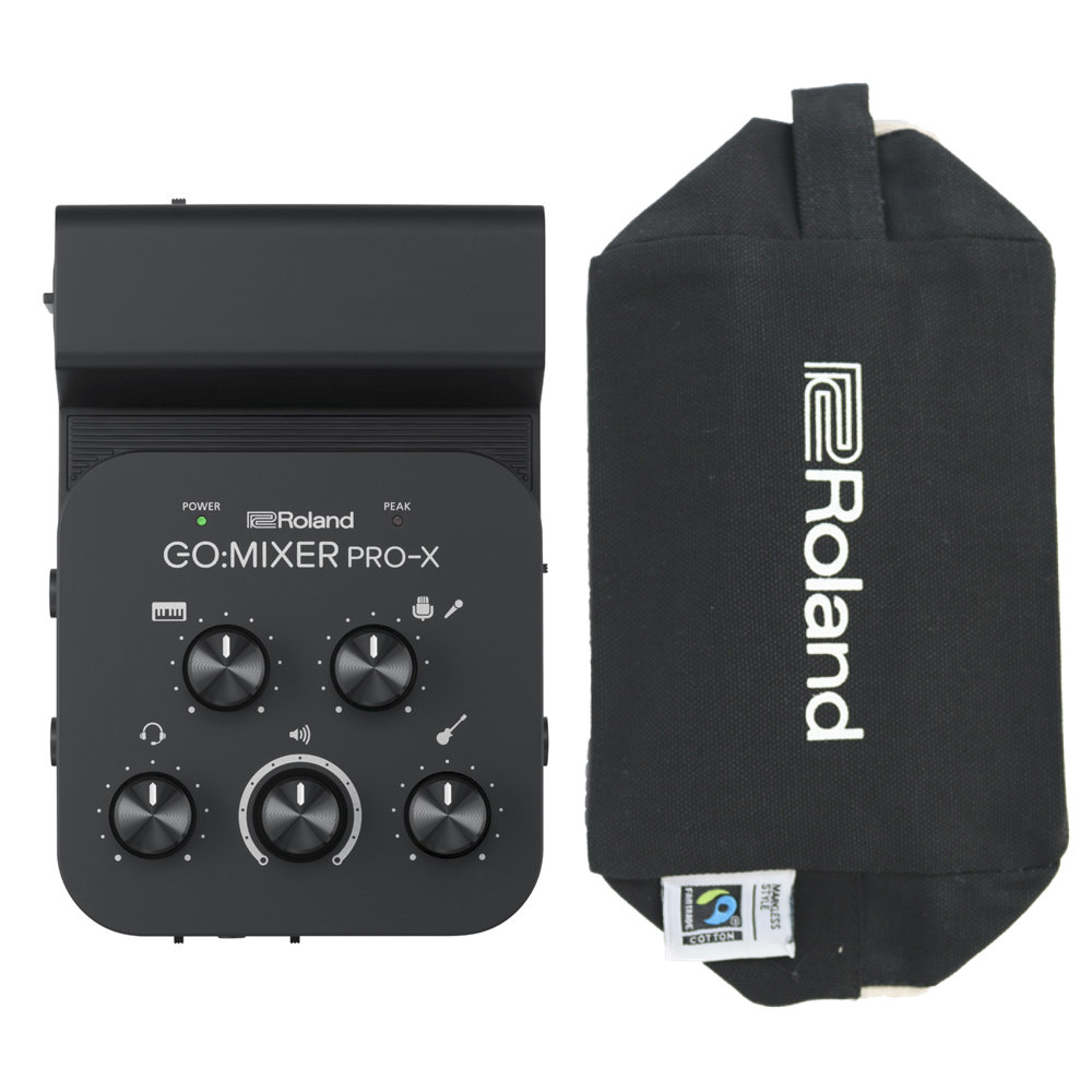 ROLAND GO:MIXER PRO-X キャリングポーチ付きセット スマートフォン用オーディオミキサー オーディオインターフェイス GOMIXERPX