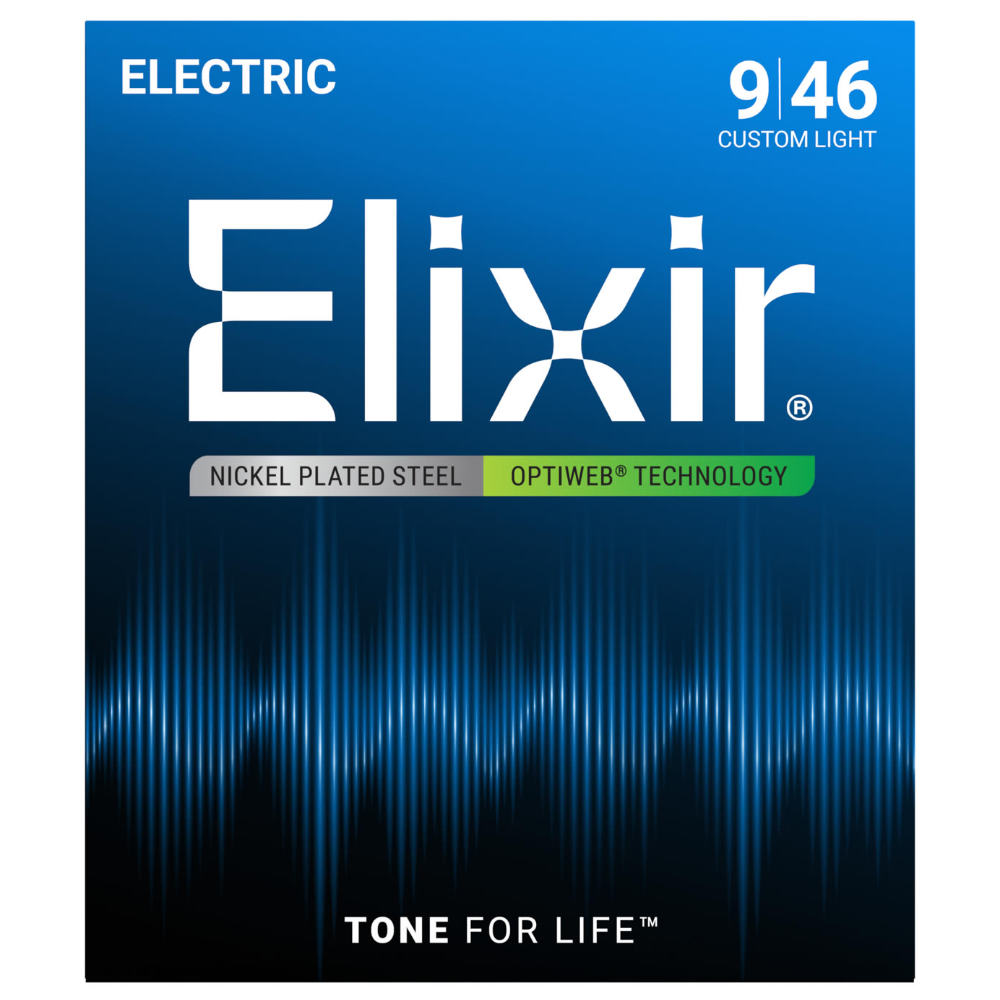 ELIXIR 19027 Optiweb Custom Light 09-46 エレキギター弦×3セット