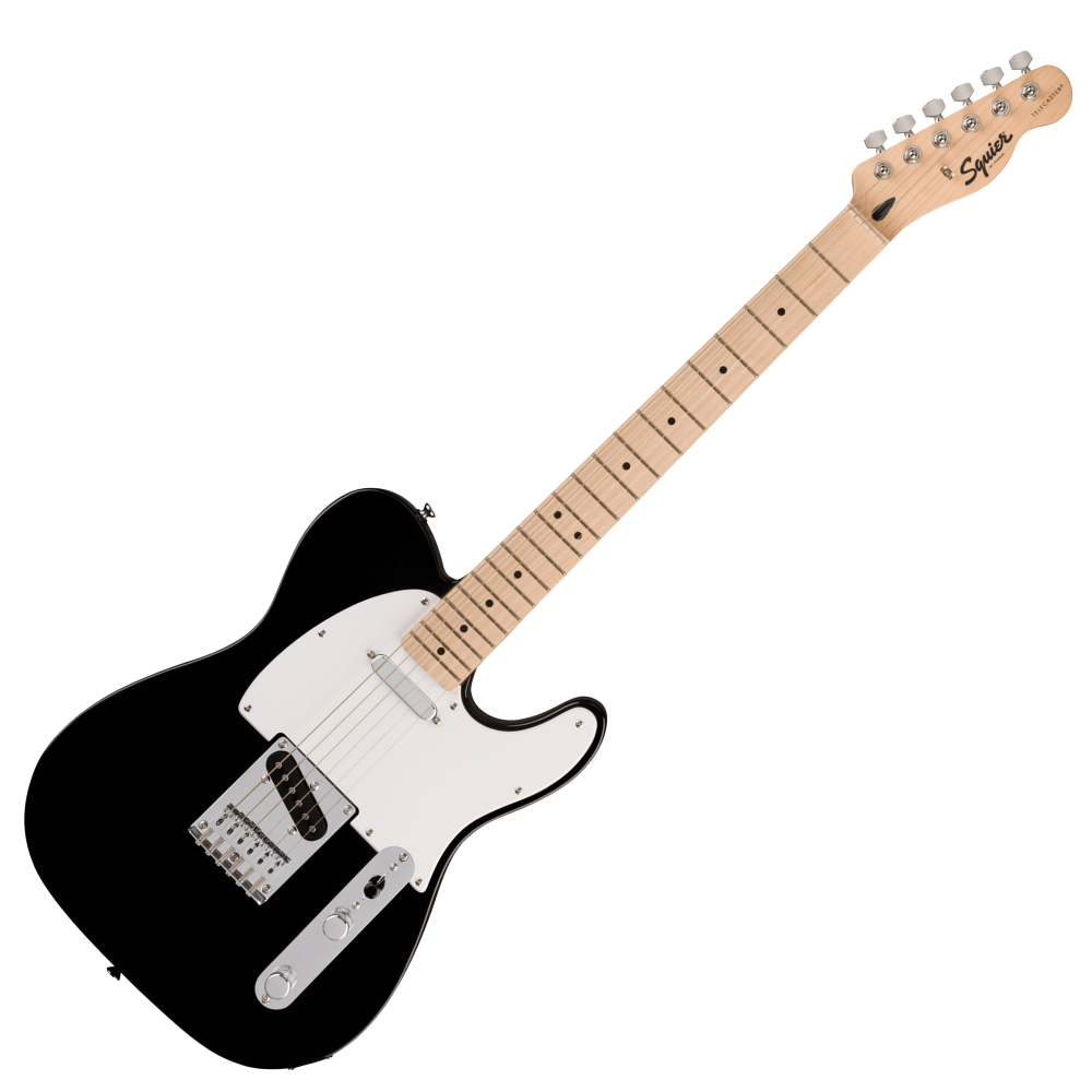 Squier スクワイヤー スクワイア Sonic Telecaster MN BLK エレキギター テレキャスター VOXアンプ付き 入門11点 初心者セット 正面画像