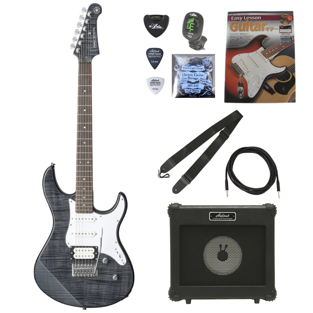 YAMAHA(ヤマハ) PACIFICA212VFM TBL エレキギター ARIA アンプ付きエレキギター付属品セット
