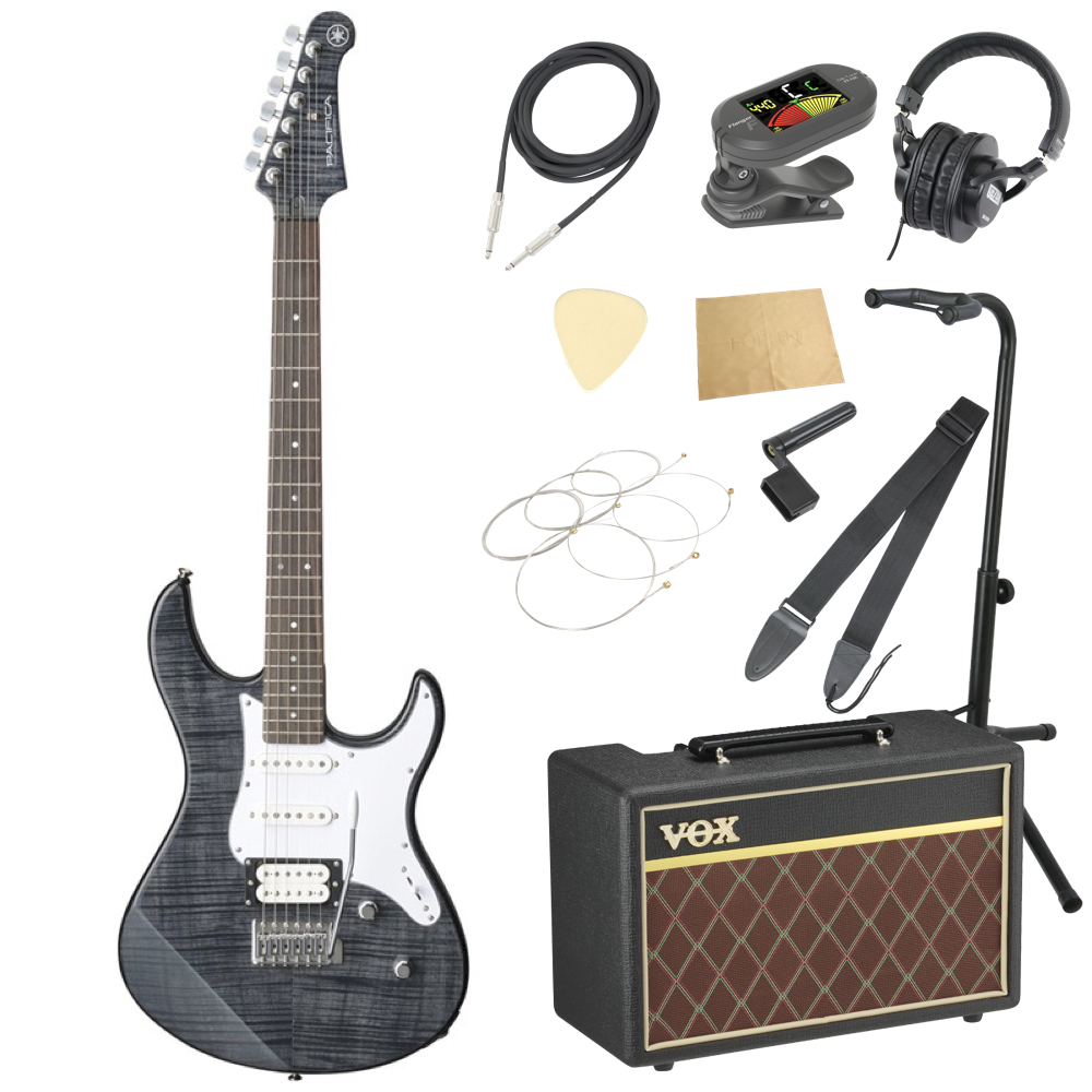 YAMAHA（ヤマハ） PACIFICA212VFM TBL エレキギター VOXアンプ付き 入門11点 初心者セット