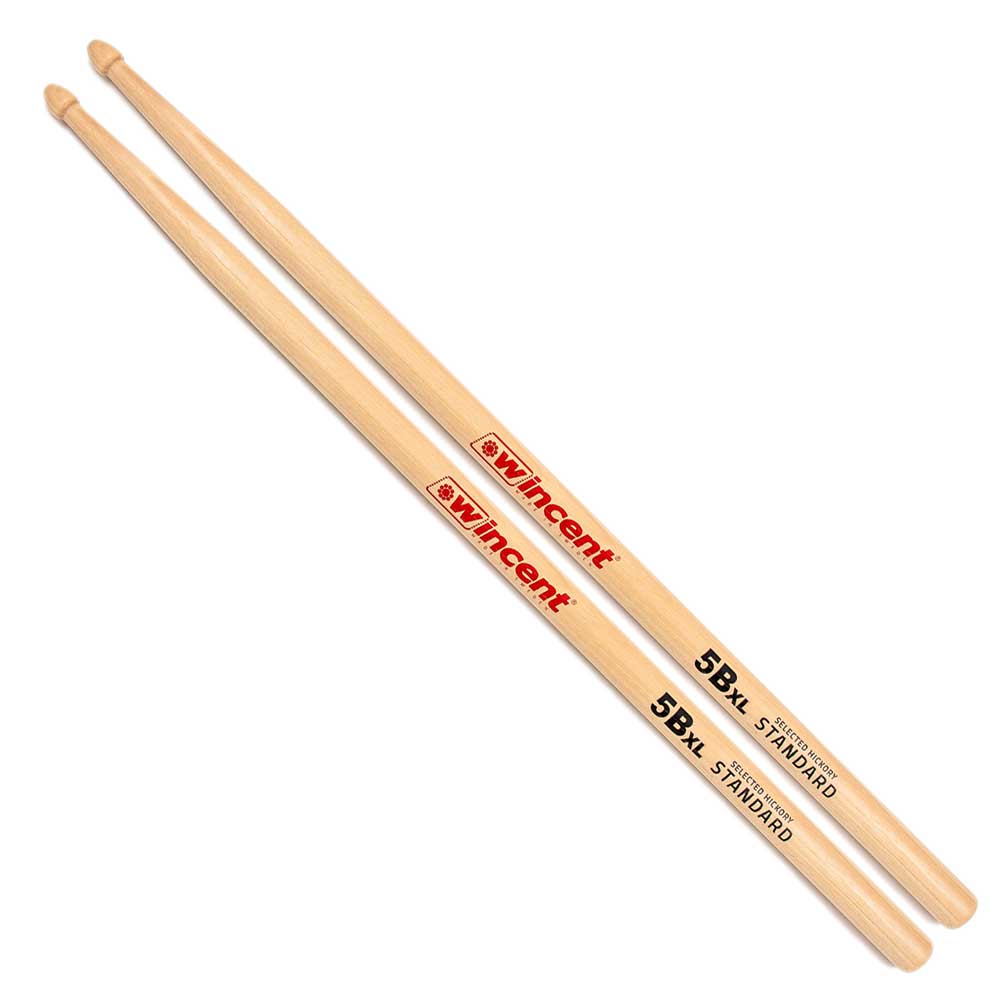 【4ペア】 Wincent ウィンセント W-5BXL ドラムスティック ヒッコリー