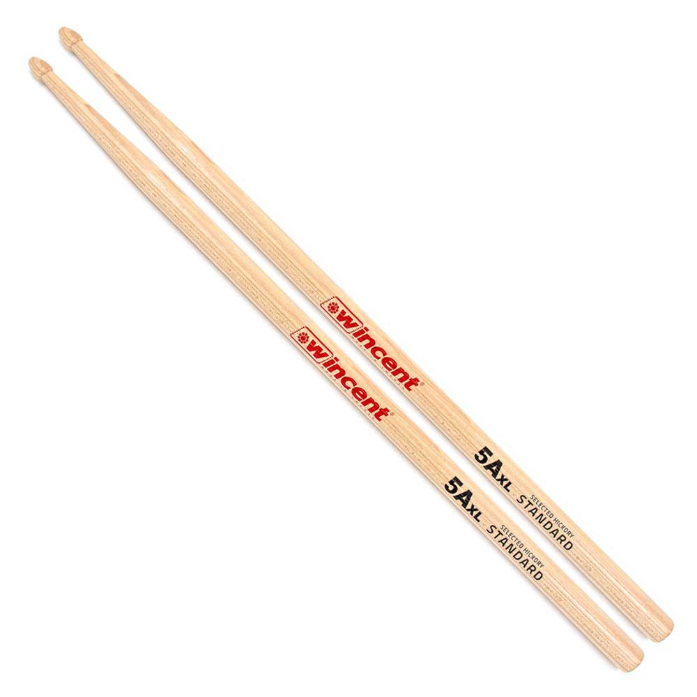【4ペア】 Wincent ウィンセント W-5AXL ドラムスティック ヒッコリー