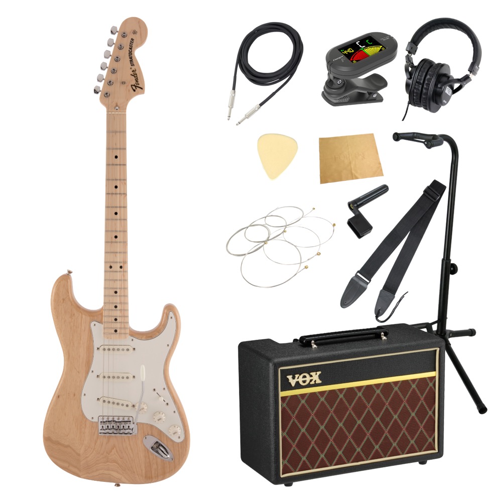Fender フェンダー Made in Japan Traditional 70s Stratocaster MN NAT エレキギター VOXアンプ付き 入門11点 初心者セット