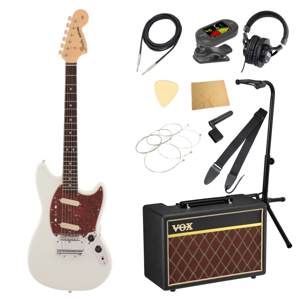 Fender フェンダー Made in Japan Traditional 60s Mustang RW OWT エレキギター VOXアンプ付き 入門11点 初心者セット