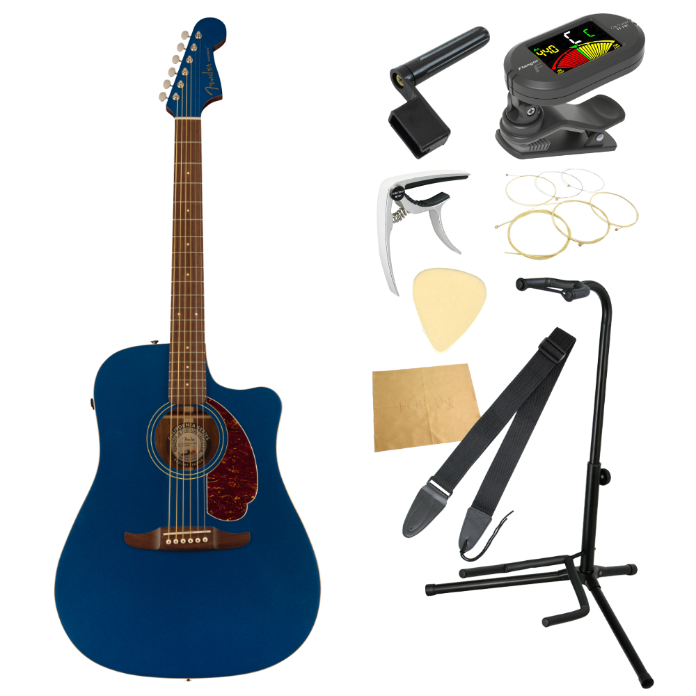 Fender フェンダー REDONDO PLAYER WN Lake Placid Blue エレクトリックアコースティックギター 入門9点 初心者セット