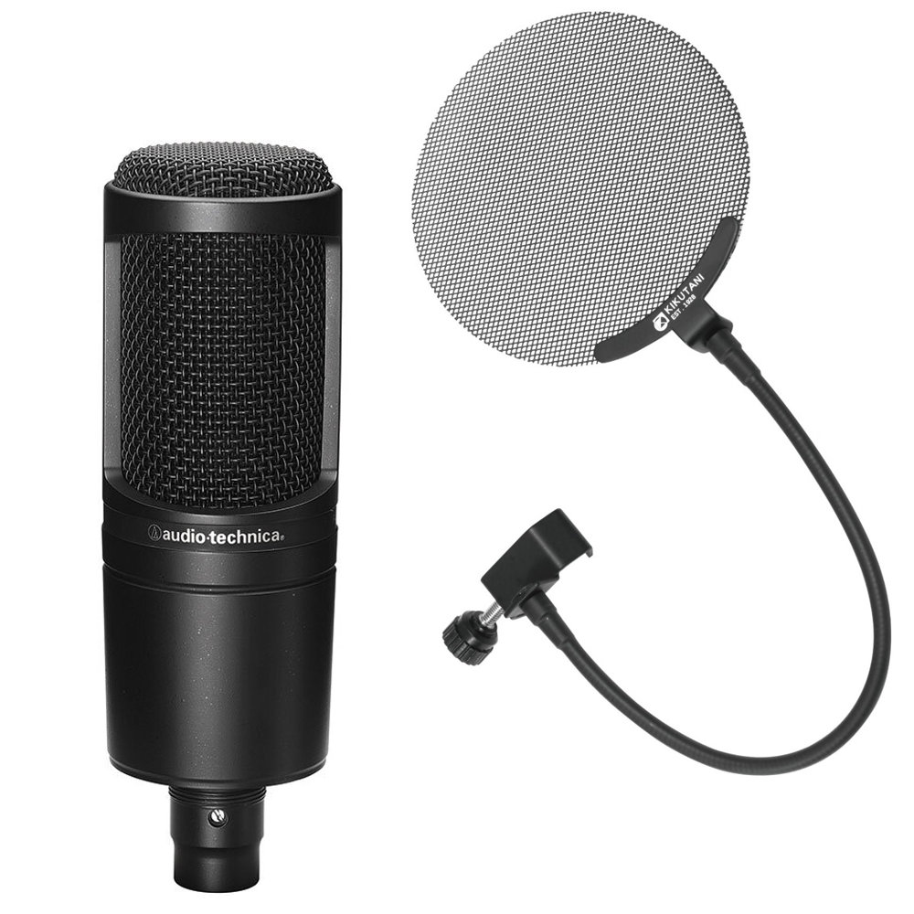 AUDIO-TECHNICA オーディオテクニカ AT2020 コンデンサーマイク 金属製ポップフィルター付きセット オーテク