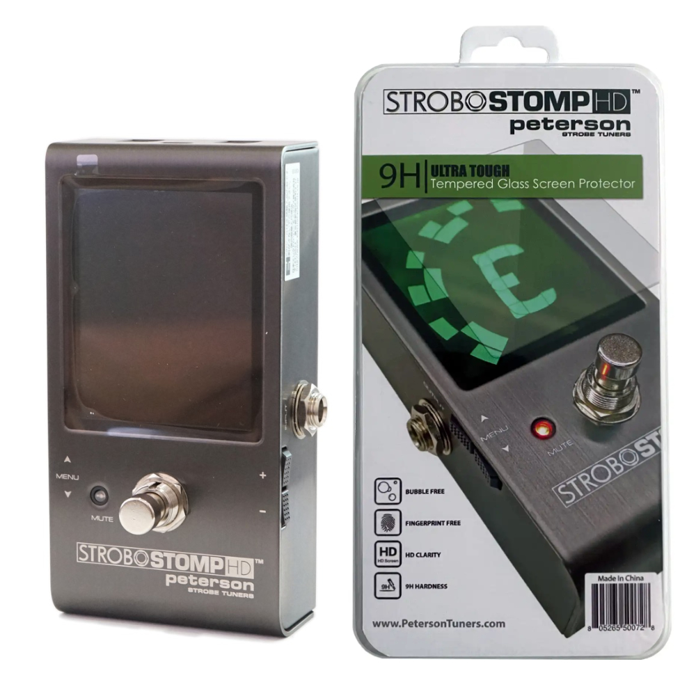PETERSON Strobo Stomp HD ストロボ・チューナー・ペダル ディスプレイ保護用強化ガラス・フィルム付きセット