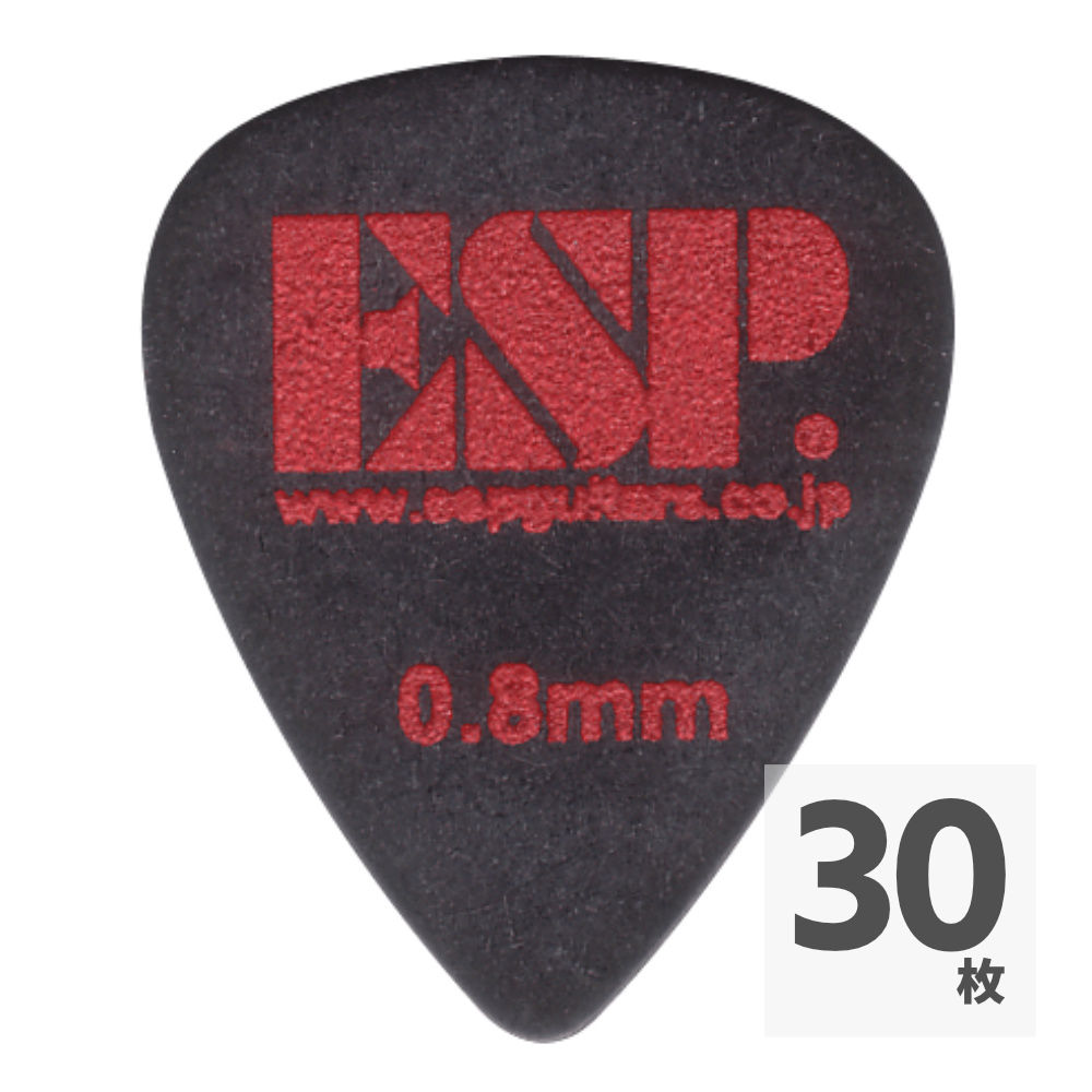 ESP イーエスピー PT-PS10 M Black ティアドロップ型 ピック×30枚