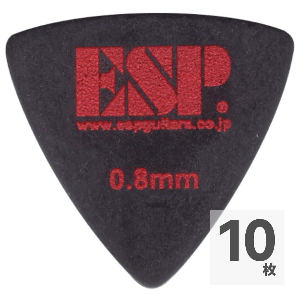 ESP イーエスピー PT-PS10 M Black トライアングル型 ピック×10枚