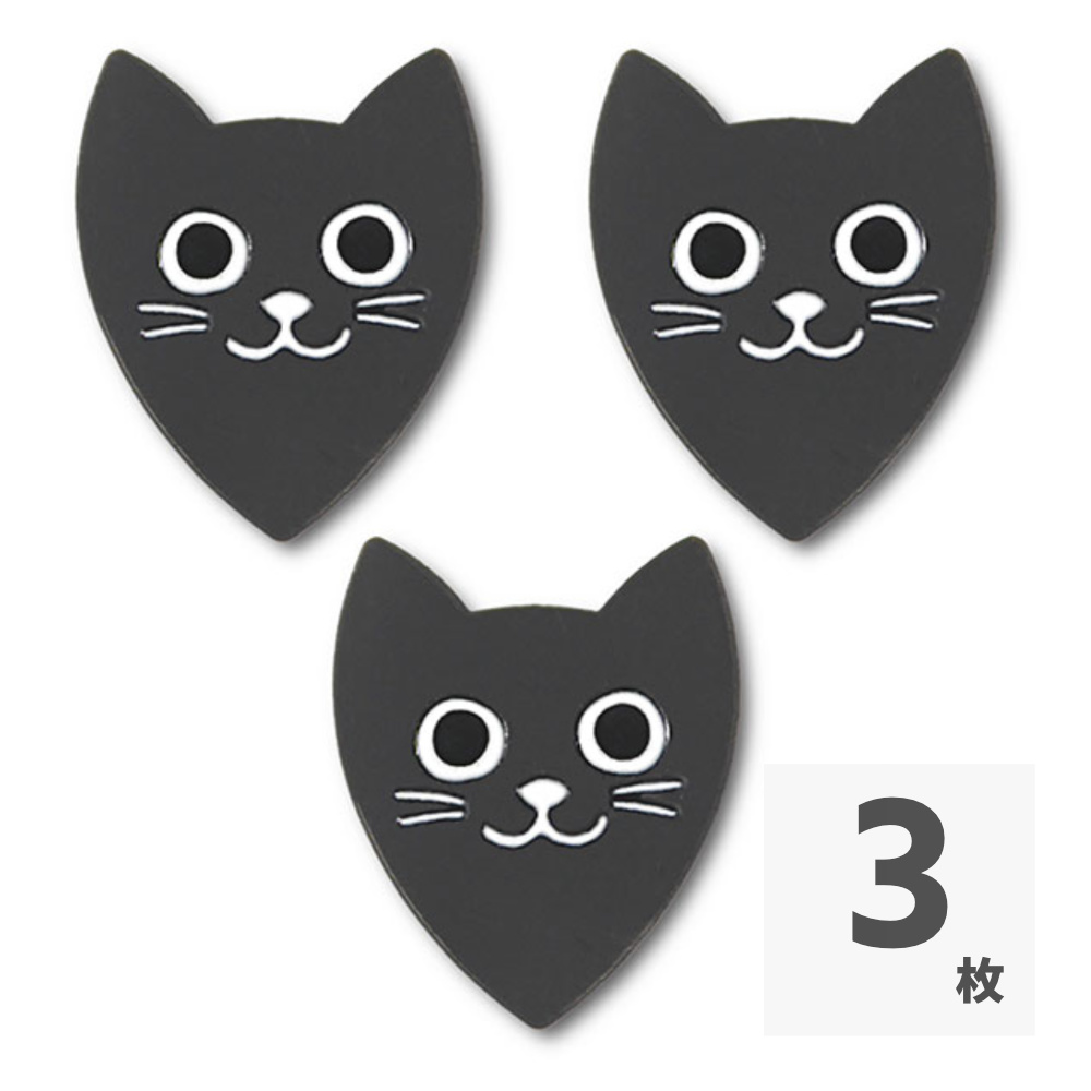 ネコ型ピック N1-1p 転写ステッカー入り 猫型ピック×3枚セット