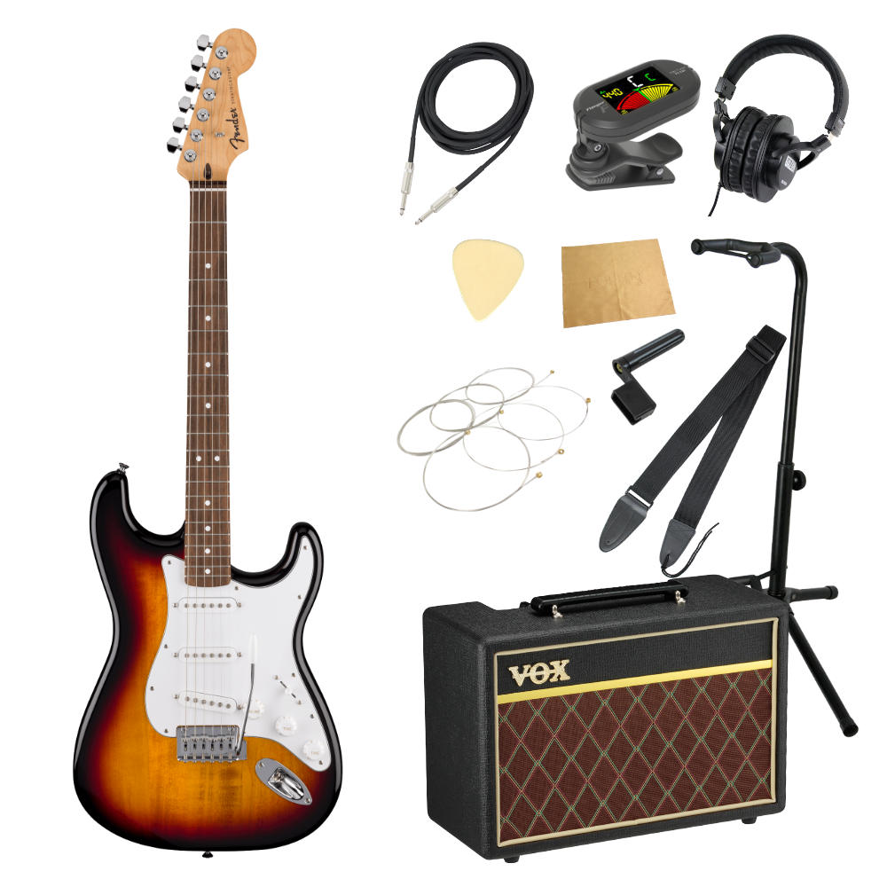 Fender フェンダー Standard Stratocaster LRL WPG 3TS エレキギター ストラトキャスター VOXアンプ付き 入門11点 初心者セット