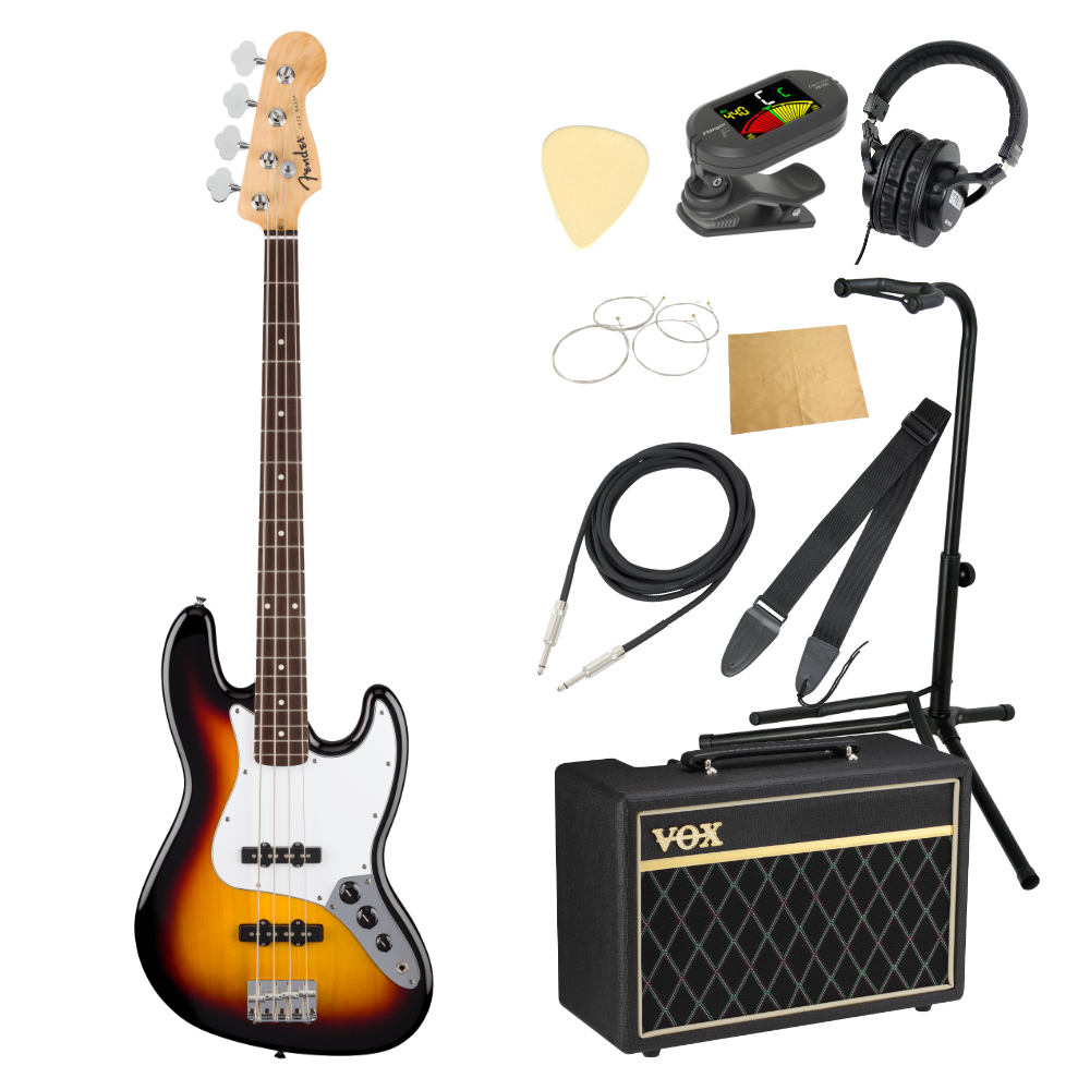 Fender フェンダー Standard Jazz Bass LRL WPG 3TS エレキベース ジャズベース VOXアンプ付き 入門10点 初心者セット